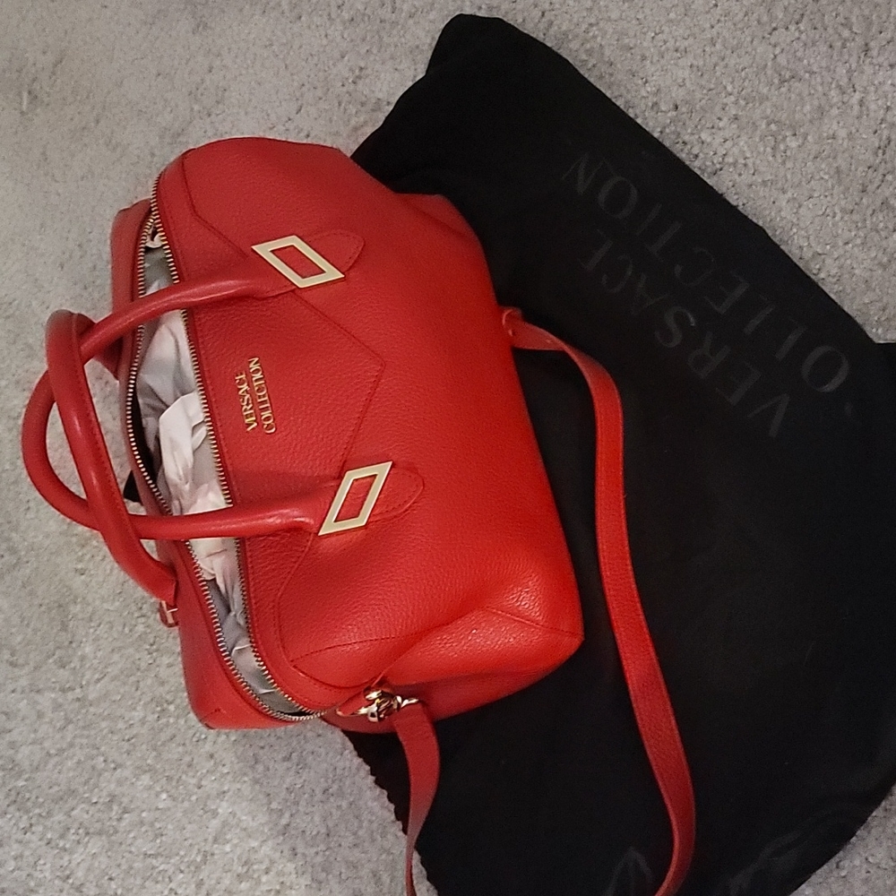 Red Versace, like new bag
